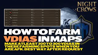 NIGHT CROWS HOW TO FARM MORE VDIAS IN NIGHT CROWS GLOBAL BY MATERIALS TIPS AND TRICKS [upl. by Wailoo]