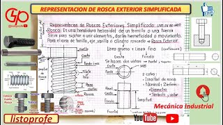 REPRESENTACION DE ROSCAS EXTERIORES SIMPLIFICADA [upl. by Stone]