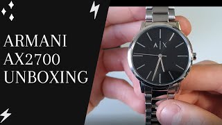 Armani AX2700 Unboxing  Fake Check [upl. by Idnahr889]