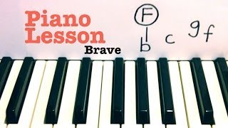 Brave Piano Lesson  Tutorial  Sara Bareilles [upl. by Negiam]