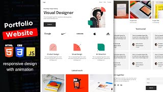 Responsive Portfolio Website HTML CSS JavaScript [upl. by Jae]