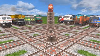 9️⃣ TRAINS RUN FROM DAIMOND🔰RISKY RAILROAD TRACKS Trains Crossing trainz steam railfanning [upl. by Anuqahs]