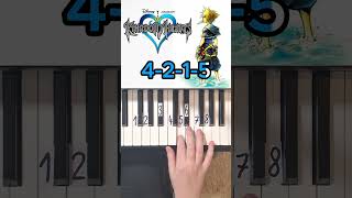 Kingdom Hearts Dearly Beloved Piano Tutorial shorts [upl. by Anayit]