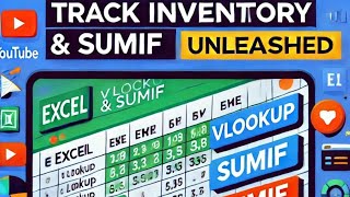 Calculate Ending Inventory Stock in Excel VLOOKUP amp SUMIF Functions [upl. by Mehsah]