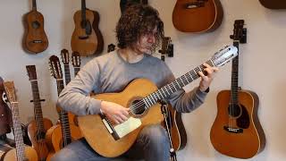 Ricardo Sanchis Nacher quotAugustin Barriosquot classical guitar 1940  rare piece of guitar history [upl. by Michi]