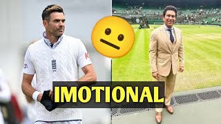 James Anderson bids emotional goodbye to best job in the world  Sachin Tendulkars cricket [upl. by Nnayllehs]