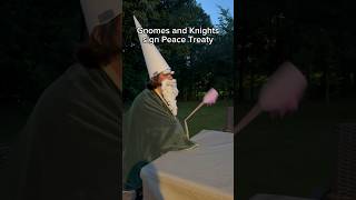 Gnomes vs Knights Signing a Peace Treaty funny trending gnomes gnome knight war [upl. by Tse16]