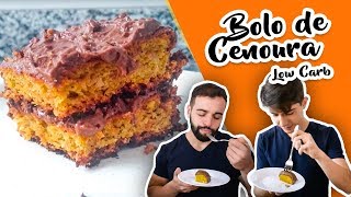 BOLO DE CENOURA LOW CARB  Receita Fácil e Deliciosa  Senhor Tanquinho [upl. by Enillebyam]