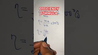 Efficiency Formula  Physics Calculations [upl. by Fanning]