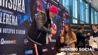 Tyson Fury Donates £10K To Charity During Chisora Press Conference [upl. by Eillit]