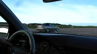 50300 Kmh Saab 93 Cab 430 HP Vs E55 AMG W210 400 HP No SC [upl. by Gaulin]