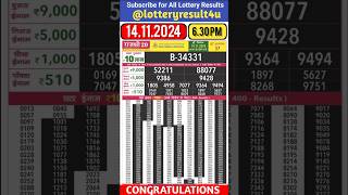 Rajshree Monthly Lottery Result 630 PM on 14112024 [upl. by Nylsaj]