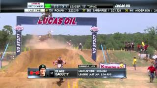 Freestone 250 Moto 1 Blake Baggett Throws a Huge 30 Foot Air into the Whoops [upl. by Naz]