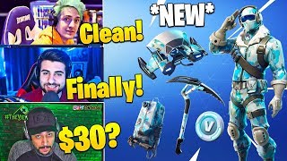 Streamers React To NEW FROSTBITE SKIN DEEP FREEZE BUNDLE  Fortnite Funny Moments [upl. by Suirtemid566]