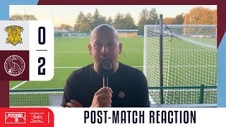 Basingstoke Town FC 0  2 Taunton Town FC  Southern League  Post Match Interview [upl. by Nomrac]