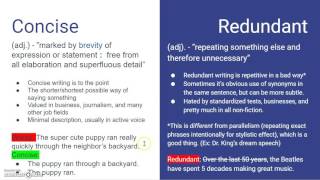 Redundancy in Writing [upl. by Aiveneg]