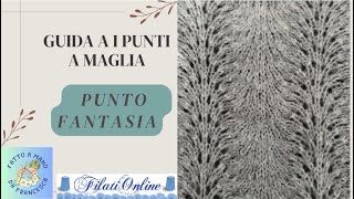 Guida a i punti a maglia — PUNTO FANTASIA — tutorial passo passo per utilizzo maglia Cucinelli [upl. by Runck]