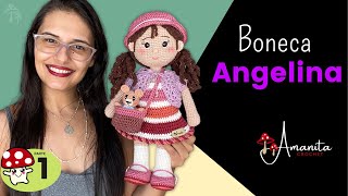 amigurumi ○∘∙ Boneca Angelina » 16  corpo base sem costura [upl. by Osana]