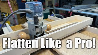 Build Your Own Slab Flattening JigRouter Sled Transform Your Woodworking [upl. by Nhguaved]