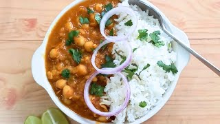 Easy High Protein Meal Chole Rice Bowl  Chickpea RecipeLunch Recipe cookinghouse15 [upl. by Nnawaj]