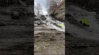 RC Waterfall Descent  TRX4 VS Basecamp [upl. by Gnud506]