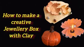 DIY  How to make polymer clay Jewelry Box  Creative Clay satisfying Art 🎨 [upl. by Rramaj]