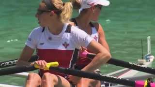 Identical Lightweight mens and womens doubles at the World Rowing Cup II in Aiguebelette FRA [upl. by Lawton]