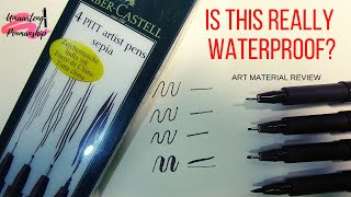 Faber Castell 4 Pitt Artist Pens Sepia Review [upl. by Ettezzil86]