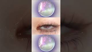 These glittery contacts are really good for glowing eye makeup✨ [upl. by Lazarus]