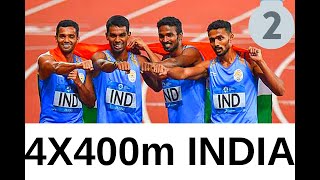 4X400 m relay  INDIA WINS🥈SILVER🥈 Asian Athletics Championship 2019 [upl. by Tesler]