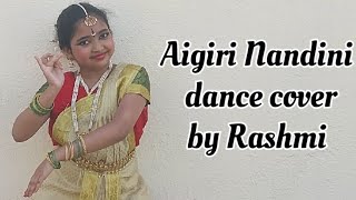 Aigiri Nandini dance cover by Rashmi  bharatnatyam  easy [upl. by Lynnet]