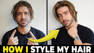 MENS HAIRSTYLE TUTORIAL  How To Style Medium Length Hair  Alex Costa [upl. by Hairom]