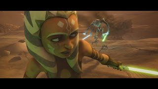 Star Wars The Clone Wars  Ahsoka Tano vs General Grievous 1080p [upl. by Erreit]