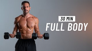 30 Min Full Body Dumbbell Workout At Home  Build Muscle [upl. by Saixela895]