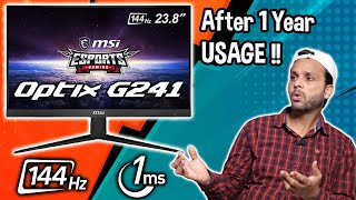 Msi Optix G241 Monitor Review After 1 Year Usage  Best Budget Gaming amp Editing Monitor  IPS Panel [upl. by Docilla]