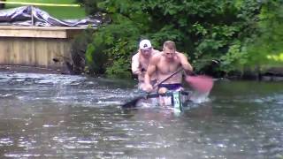 2017 AuSable Canoe Marathon Sprint  Mike Davis  Weston Willoughby [upl. by Eahcim]