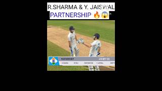 Rohit Sharma amp yasaswi jaiswal Partnership 🔥😱 realcricket24 trinding shortsfeed [upl. by Randie]