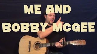 Me and Bobby McGee Janis Joplin Easy Guitar Lesson How to Play Tutorial [upl. by Yasmeen]