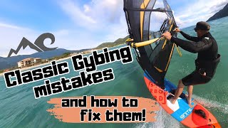 Common GYBE mistakes and how to fix them windsurfing Vassiliki Vasiliki [upl. by Alliber]