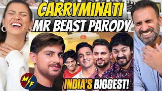 MR BEAST PARODY 🤑 Ft INDIAN CREATORS  CARRYMINATI  Magic Flicks React to BIGGEST Youtube COLLAB [upl. by Orimisac]