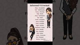 Informal vs Formal💫english vocabulary education shortsvideo ytviral Famotivational128 [upl. by Arlen]