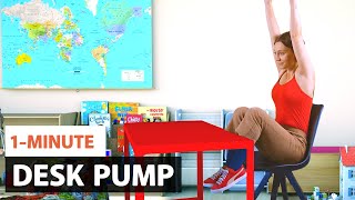 Desk Pump Routine  1minute office desk exercise  Wakeout [upl. by Parnas]