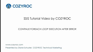 Continue FOREACH Loop execution after ERROR  SSIS tutorial For Beginners by COZYROC [upl. by Tlok]