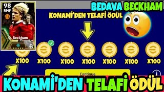 KONAMİDEN TELAFİ ÖDÜL  BECKHAM amp GİRİŞ KAMPANYASI  700 COİNS  DETAYLAR  eFootball 2024 MOBİLE [upl. by Kaufmann686]