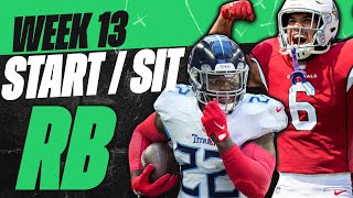 2023 Fantasy Football  MUST Start or Sit Week 13 Running Backs  Every Match Up [upl. by Rolat]