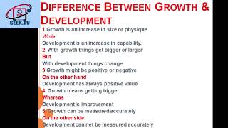 difference between Growth and Development [upl. by Siramaj]