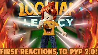 MY FIRST REACTIONS TO PVP 20 AND I LOVE IT  Loomian Legacy PVP [upl. by Oiramed502]