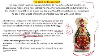 Albert Bandura Social Learning Theory Bobo Doll Experiment Four Mediational Process of Learning [upl. by Aihtniroc858]