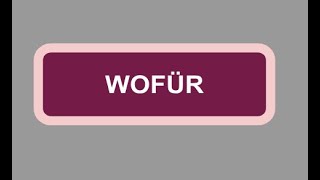 Wofür  Fragesatz  Relativsatz [upl. by Owens]