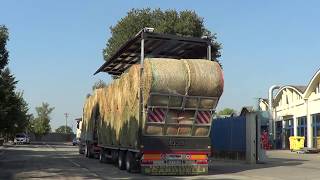 Rimorchio Zorzi 3 assi  Pianale con tetto registrbile per trasporto foraggi [upl. by Carleen]